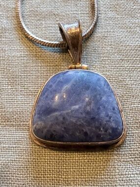 Silpada Blue Sodalite Sterling Pendant Necklace
